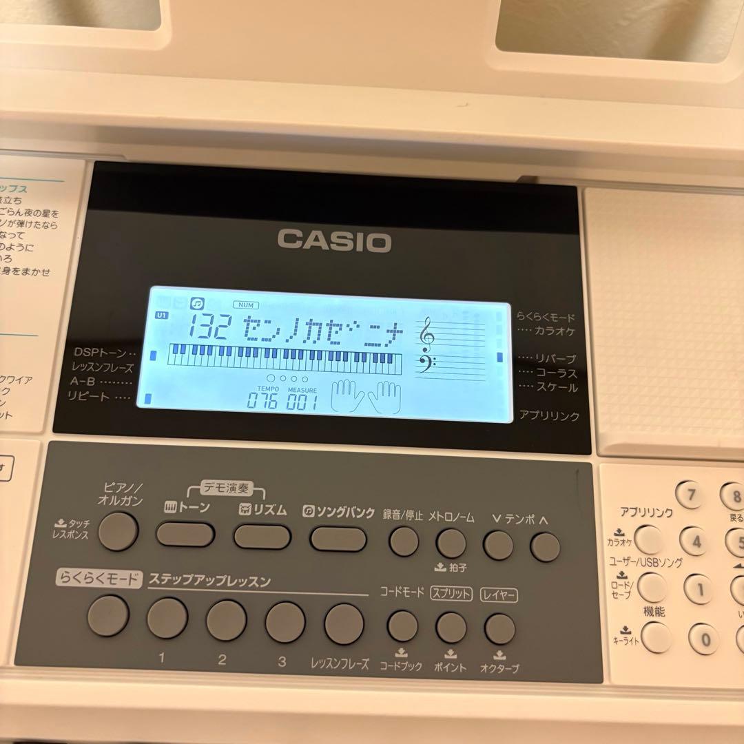 【極美品】カシオ CASIO 光ナビゲーション キーボード LK-516 楽譜付