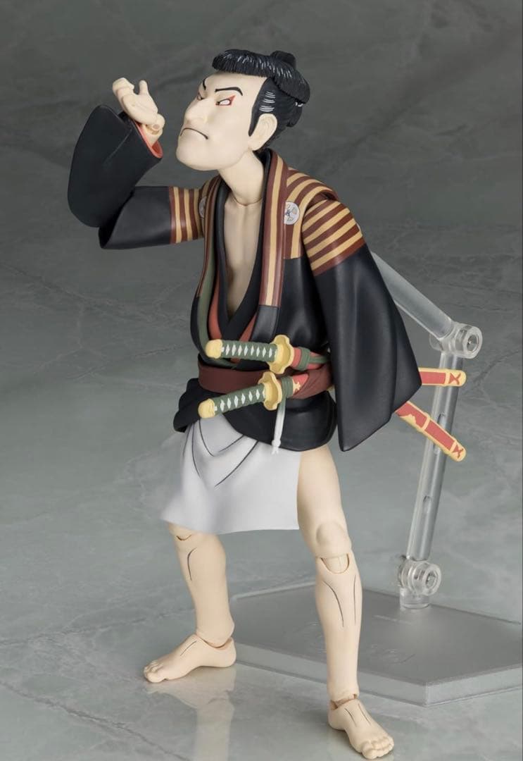 figma 写楽作 三代目大谷鬼次の奴江戸兵衛 塗装済み 完成品可動フィギュア