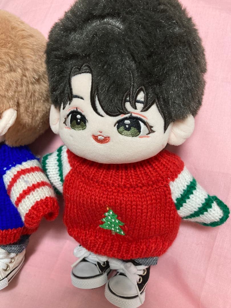 無属性 クリスマスツリー柄セーターぬいぐるみ2体セット