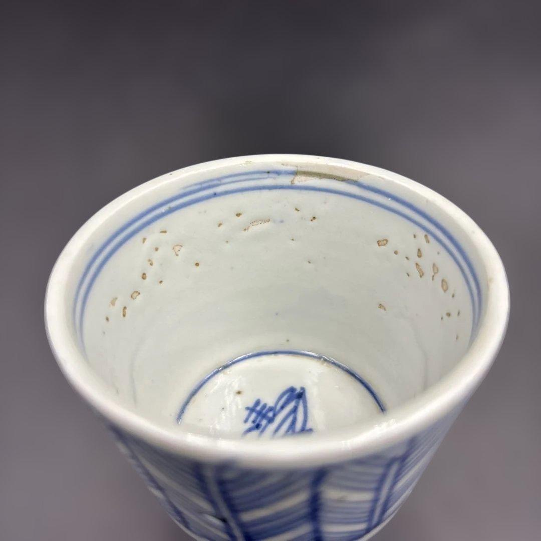 蕎麦猪口　古伊万里　矢羽根紋　時代物　5個