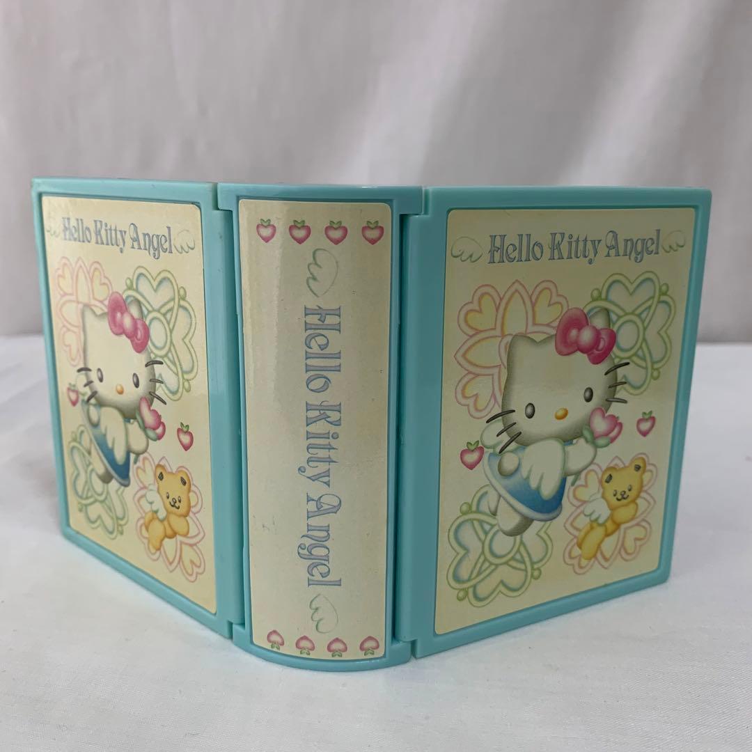 当時物！レア　エンジェル　キティ ブッククロック 置時計 写真 本型　1998