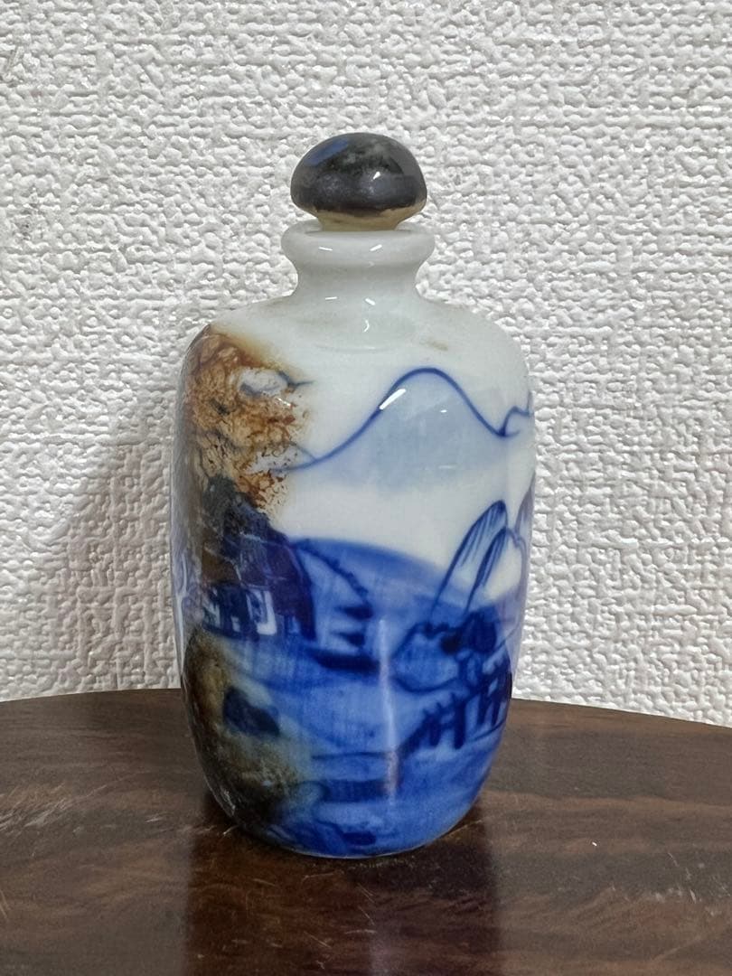 中国古美術　鼻煙壺　染付　倉庫整理品　H77-2