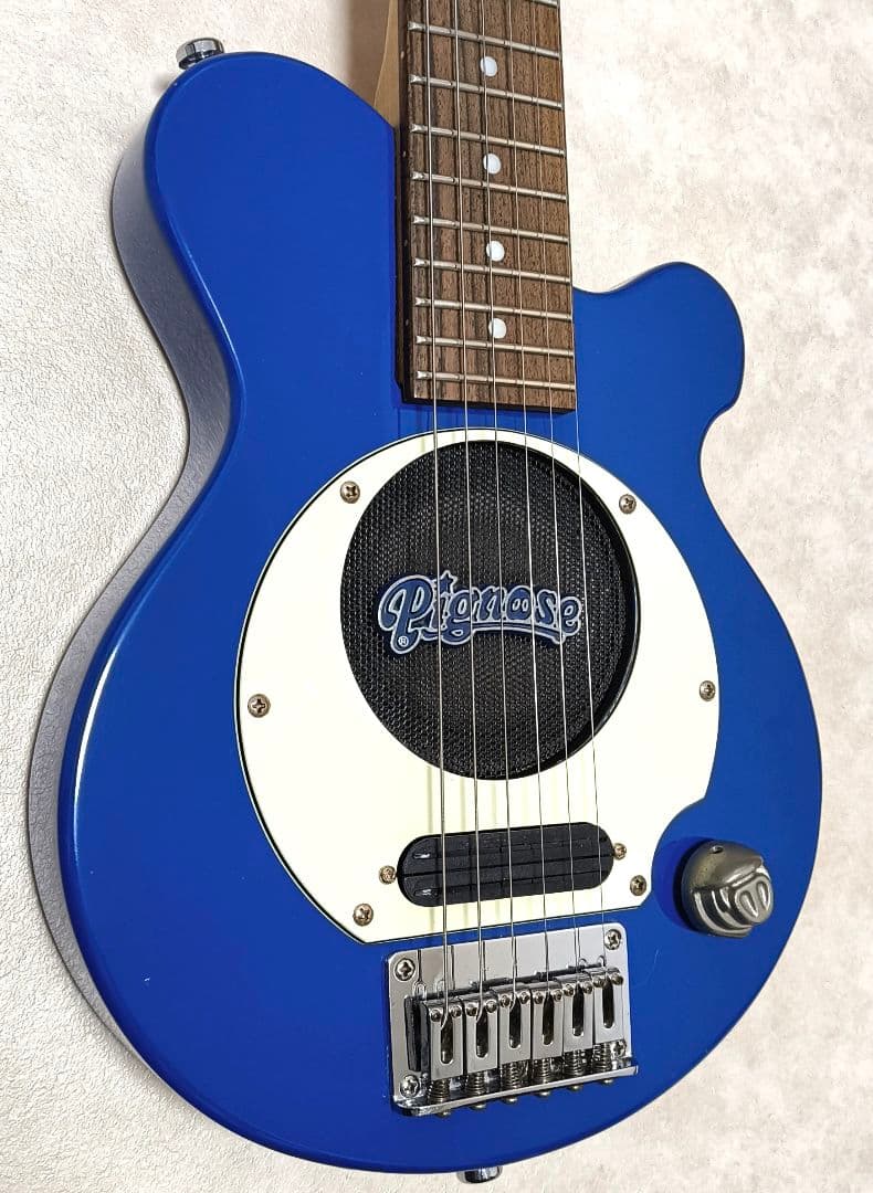 ★美品★PIGNOSE アンプ内蔵ミニギター ブルー ピグノーズ トラベルギター