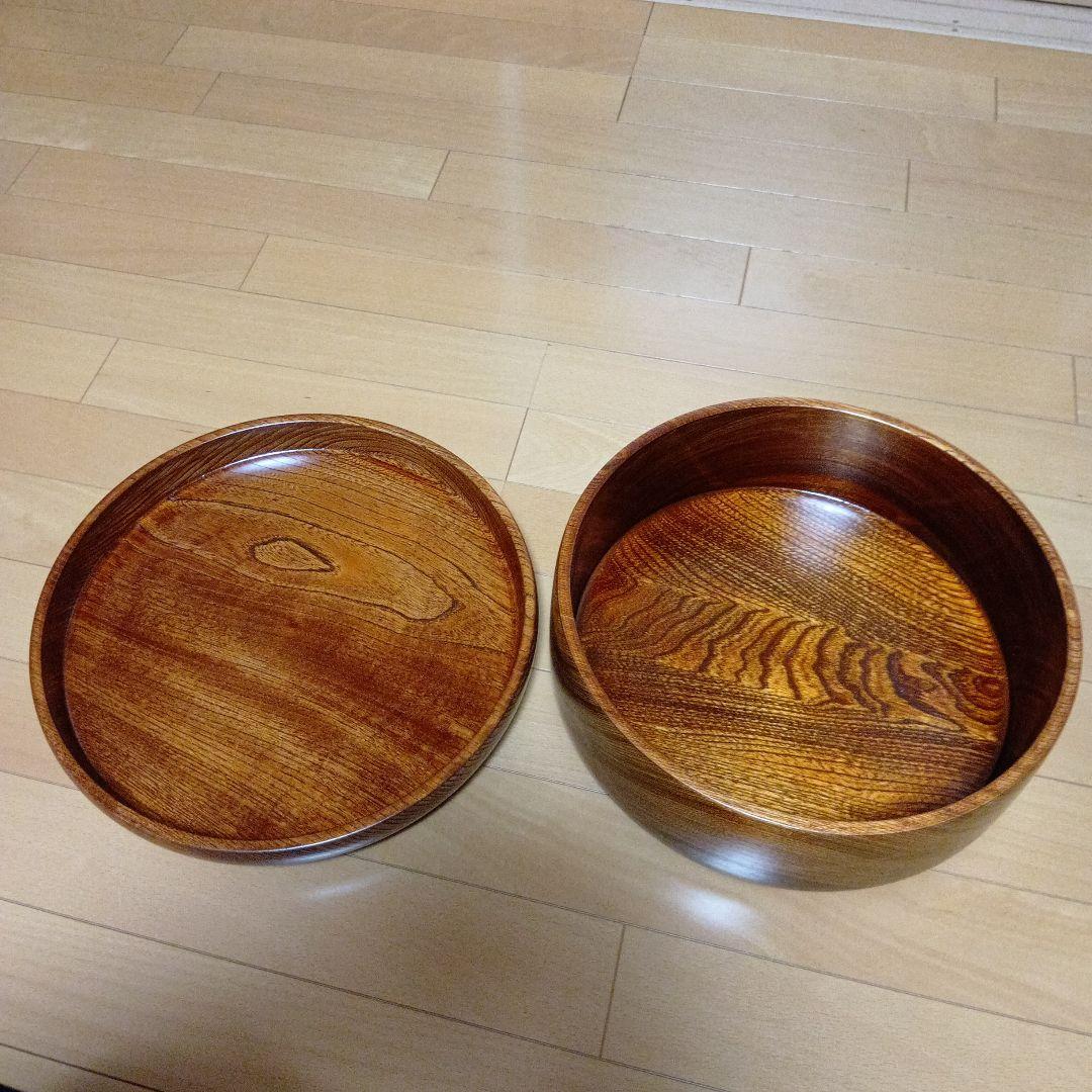 木曽ロクロ　木製　茶櫃　野原工芸