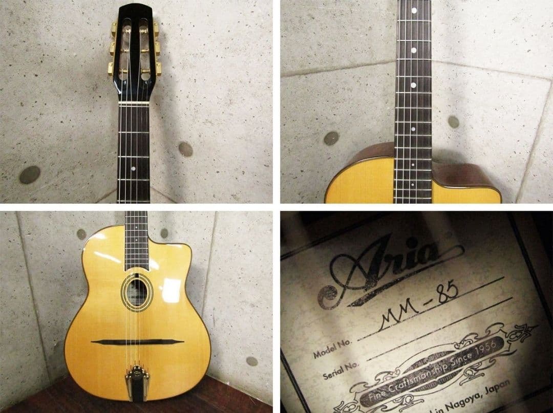 激レア 美品 Aria マカフェリギター 純正ハードケース付き MM-85