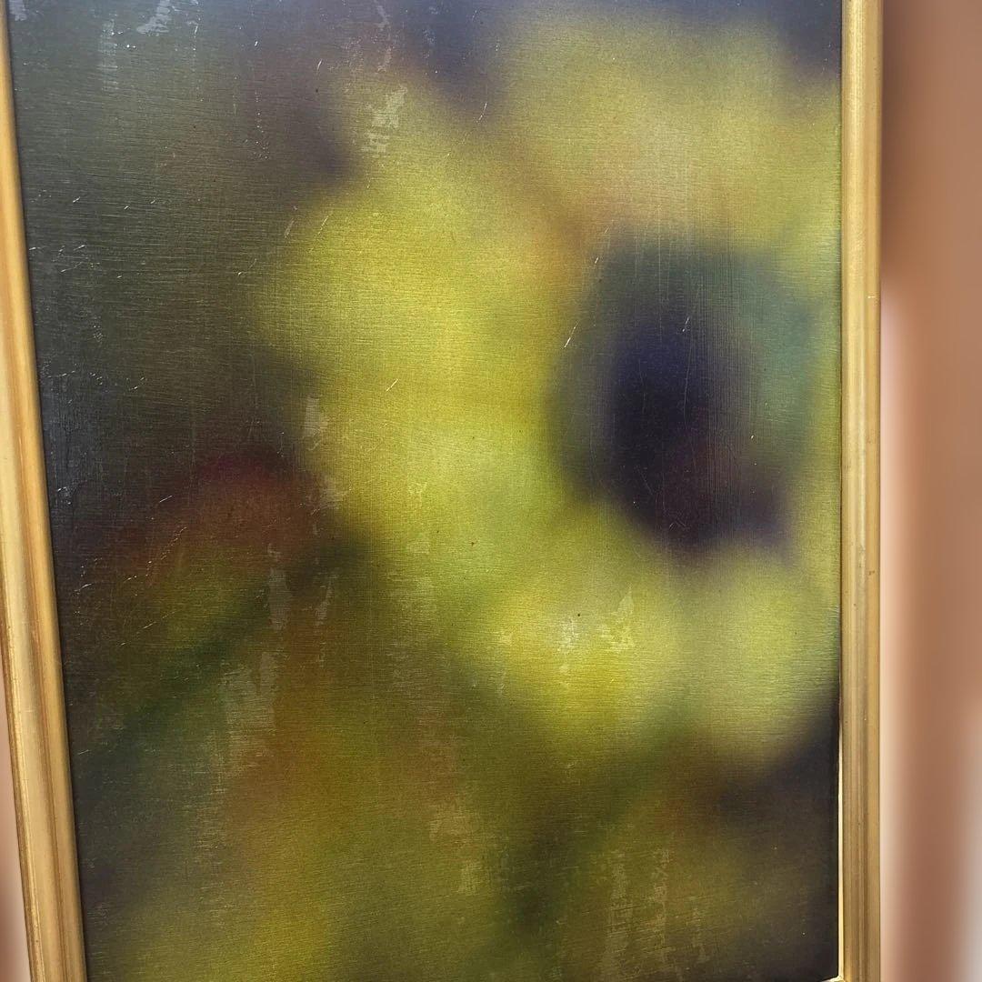 期間限定★値下げ★抽象的な花の絵画 ゴールドフレーム　水彩画