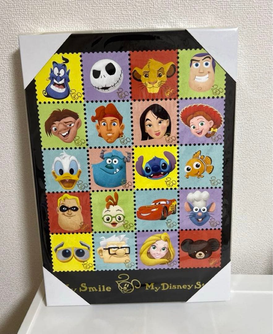 ディズニートイストーリージェーシー、バズ、カーズ、ステッチのアートパネル