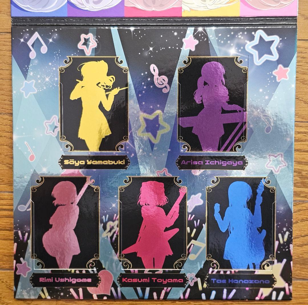 バンドリ　きらきらカードコレクション ポピパ箔押し5枚セット カード入れ付き