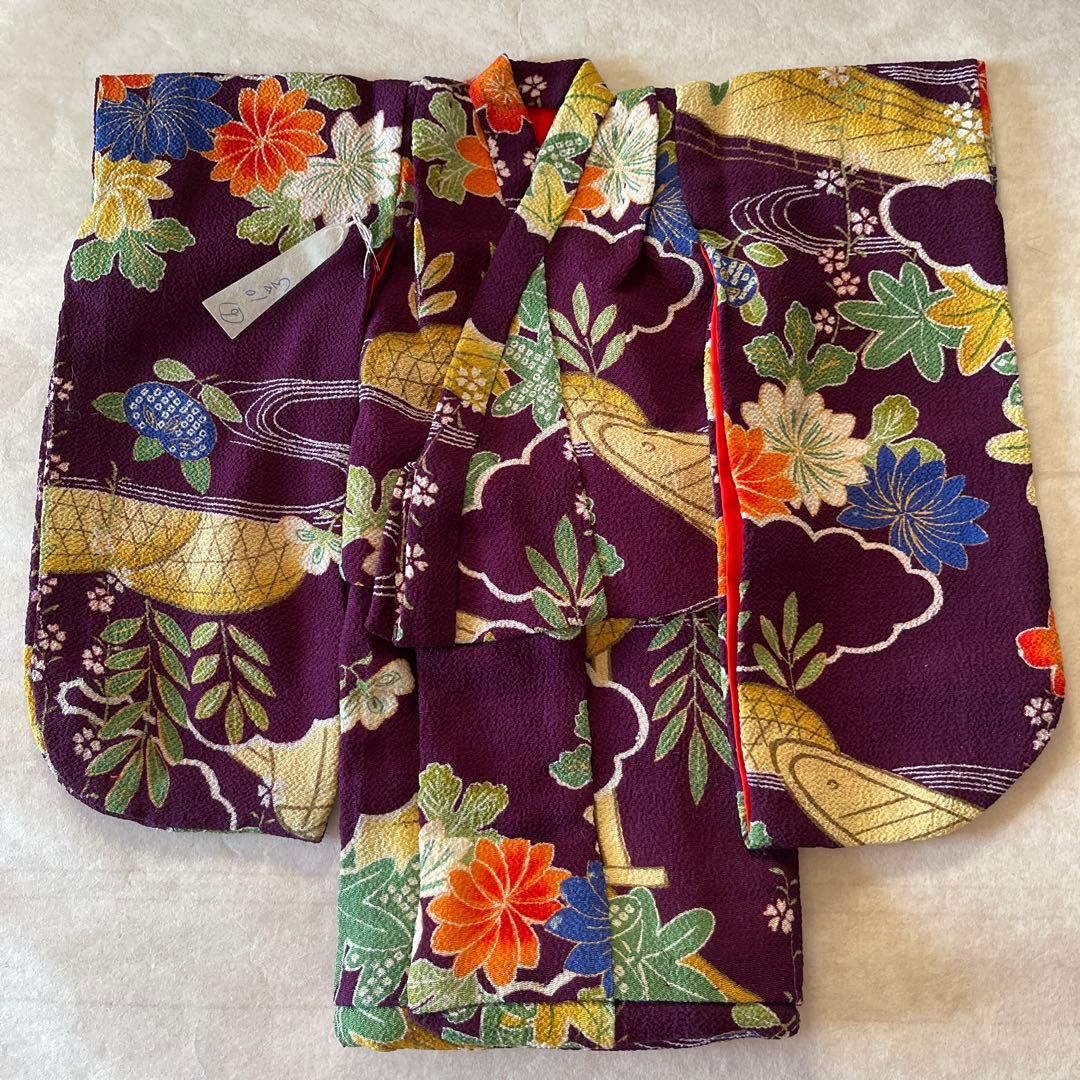 古布　一越縮緬　人形の着物　10号　120706