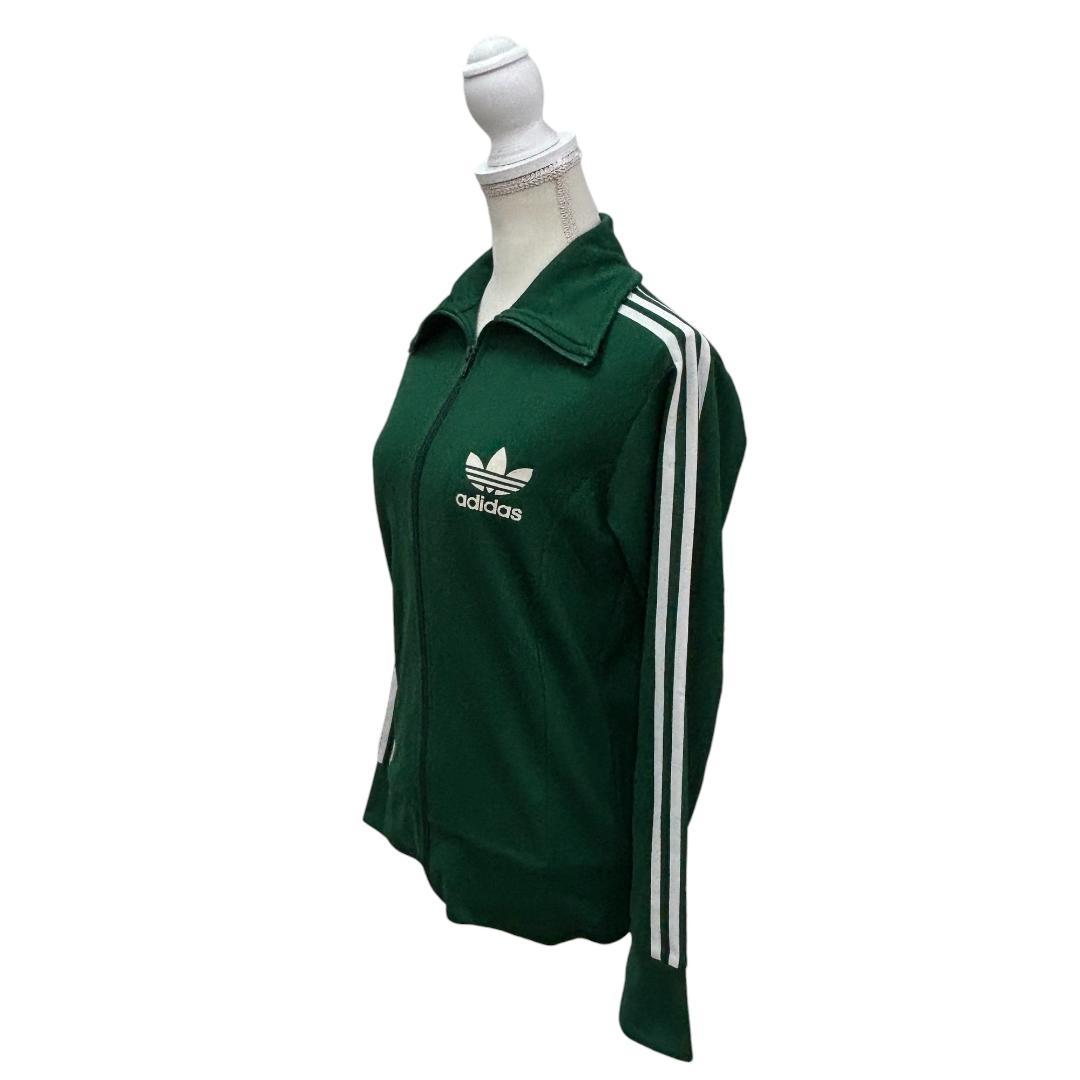 adidas アディダス トラックジャケット緑 長袖 ジャージ M