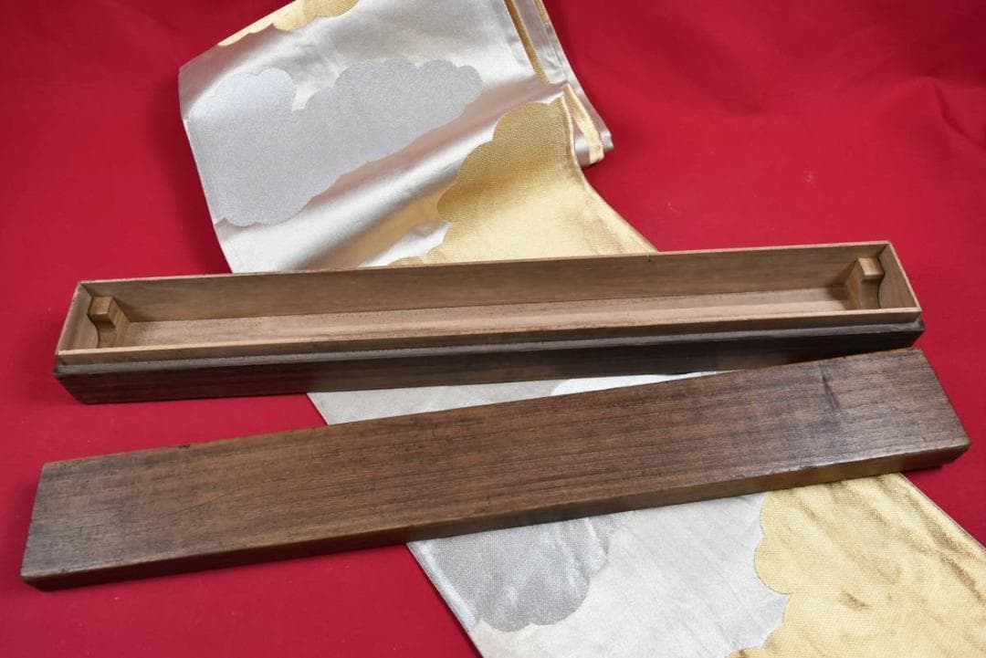 掛軸用桐箱/磨き時代箱/空箱/内寸60.7㎝×5.9㎝/掛軸☆宝船☆AB-233