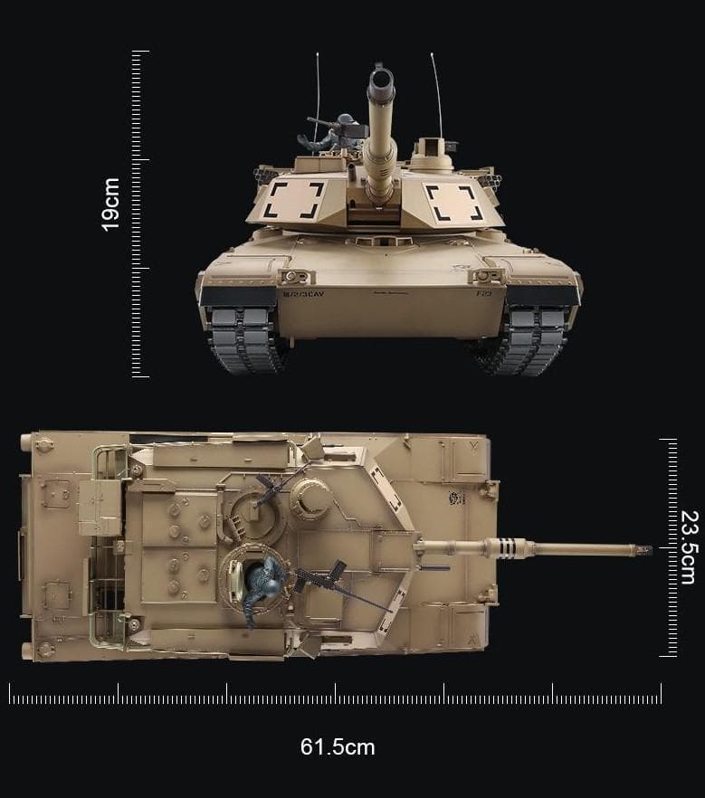 1/16戦車ラジコン　USエイブラムス　ヘンロン3918-1 ver.7.0