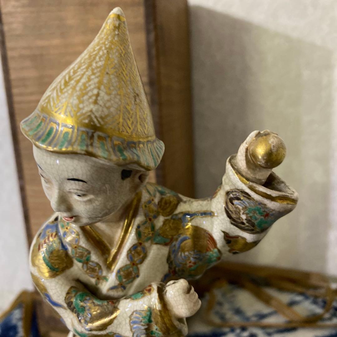 薩摩焼　唐子人形　古薩摩　里帰り品