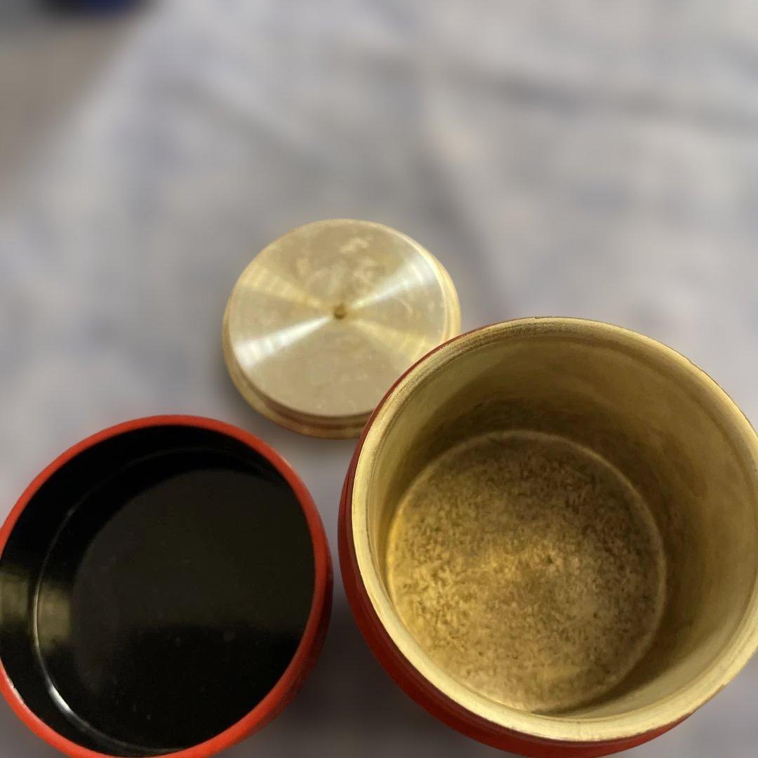 村上木彫堆珠　茶筒