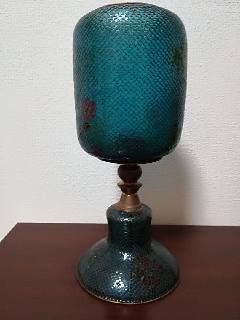 ⭐️レア物！薄胎 七宝焼 灯り 照明 燭台？尾張 名古屋 中国美術工芸品 骨董品