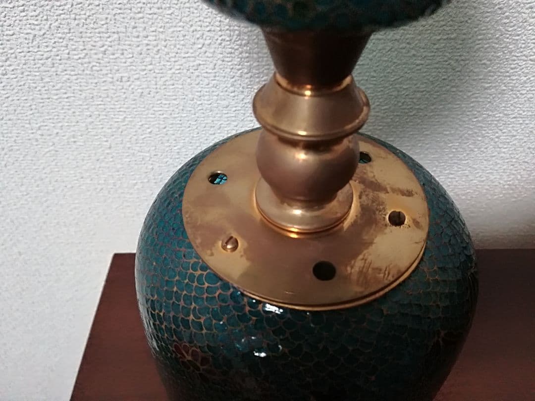⭐️レア物！薄胎 七宝焼 灯り 照明 燭台？尾張 名古屋 中国美術工芸品 骨董品