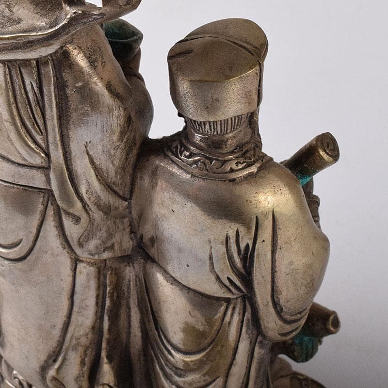 仏教美術　青銅古銅　福禄寿三星像　縁起物　置物　V　7833