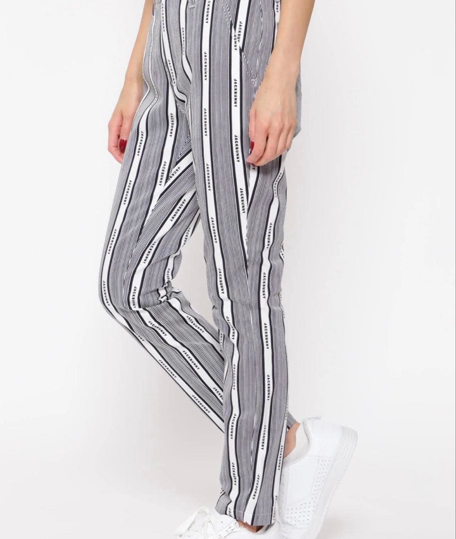 【新品】ジャックバニー2WAYストレッチプリントパンツ　ホワイト（ストライプ）