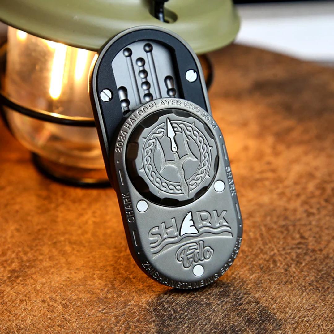 新品 メカニカルフィジェットスライダー シャーク 灰 フィジェットトイ EDC