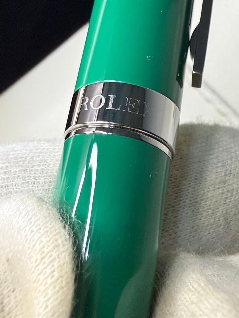ROLEX グリーン ボールペン ノベルティ