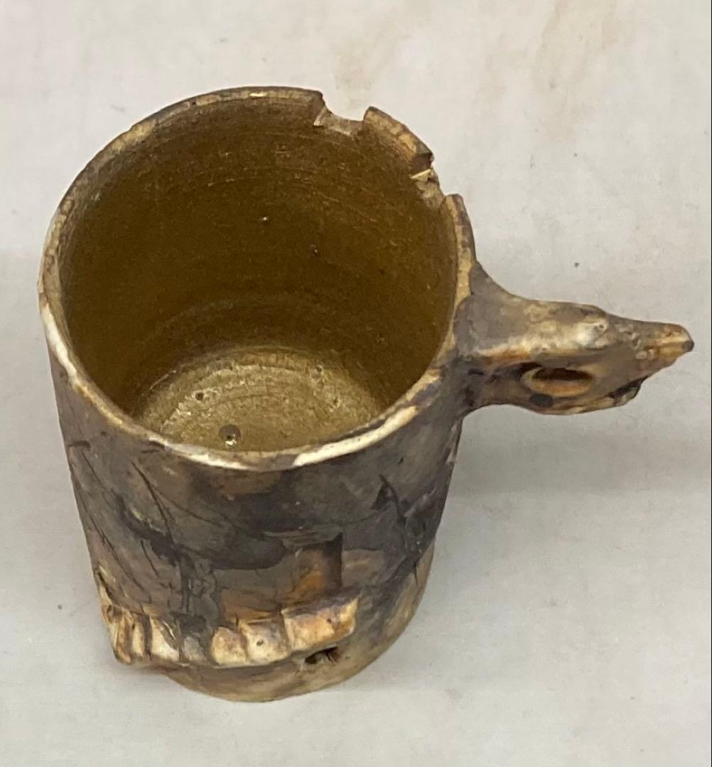 B331s コーヒーカップ　一組　作者不詳　変形　モダンアート