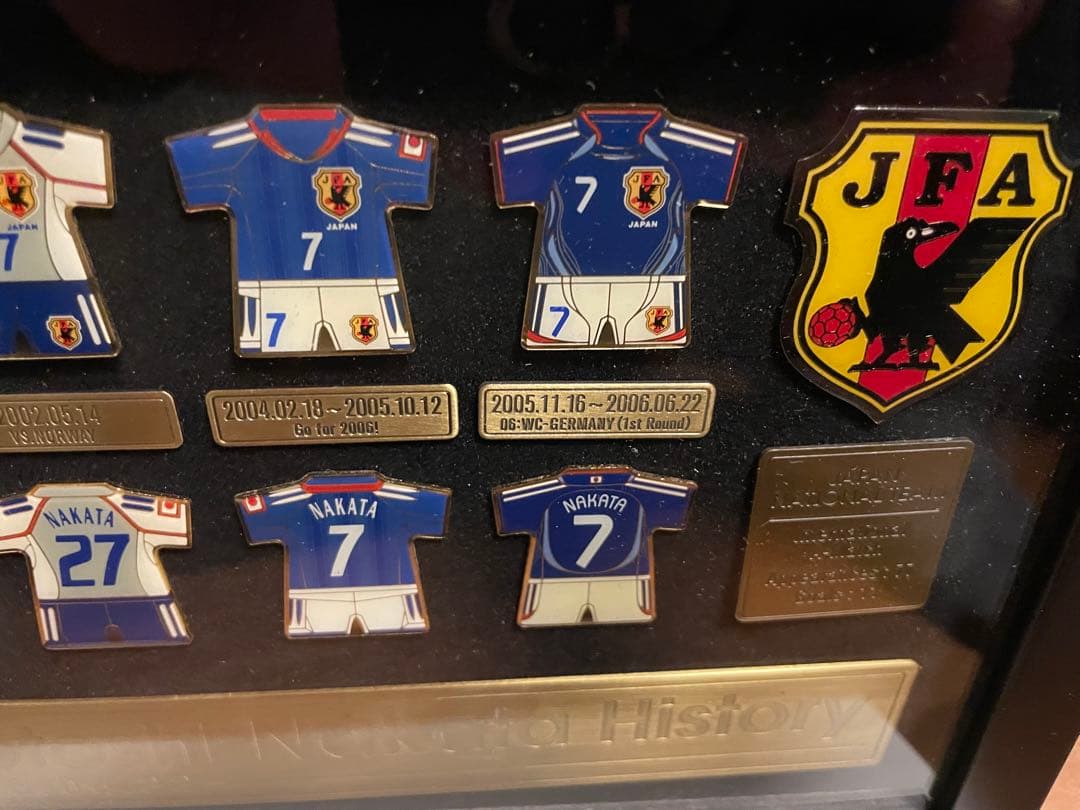 中田英寿 日本代表ユニフォーム メモリアルピンバッジセット