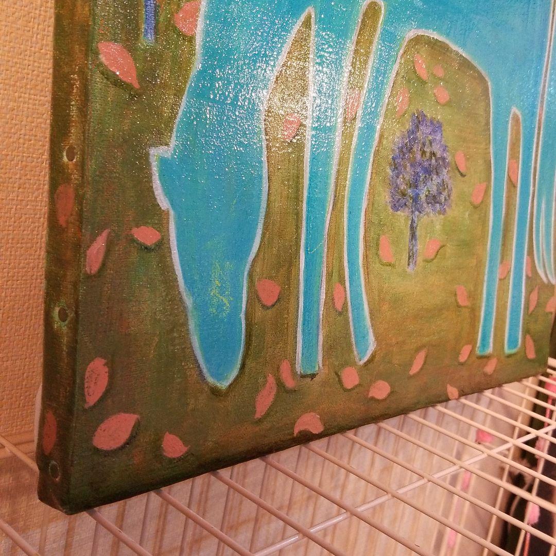 油絵　専用　青く光る馬