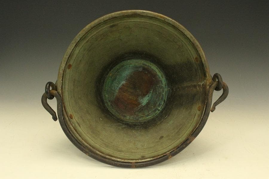 アンティーク ブロンズ バケツ 銅製(メ1064)