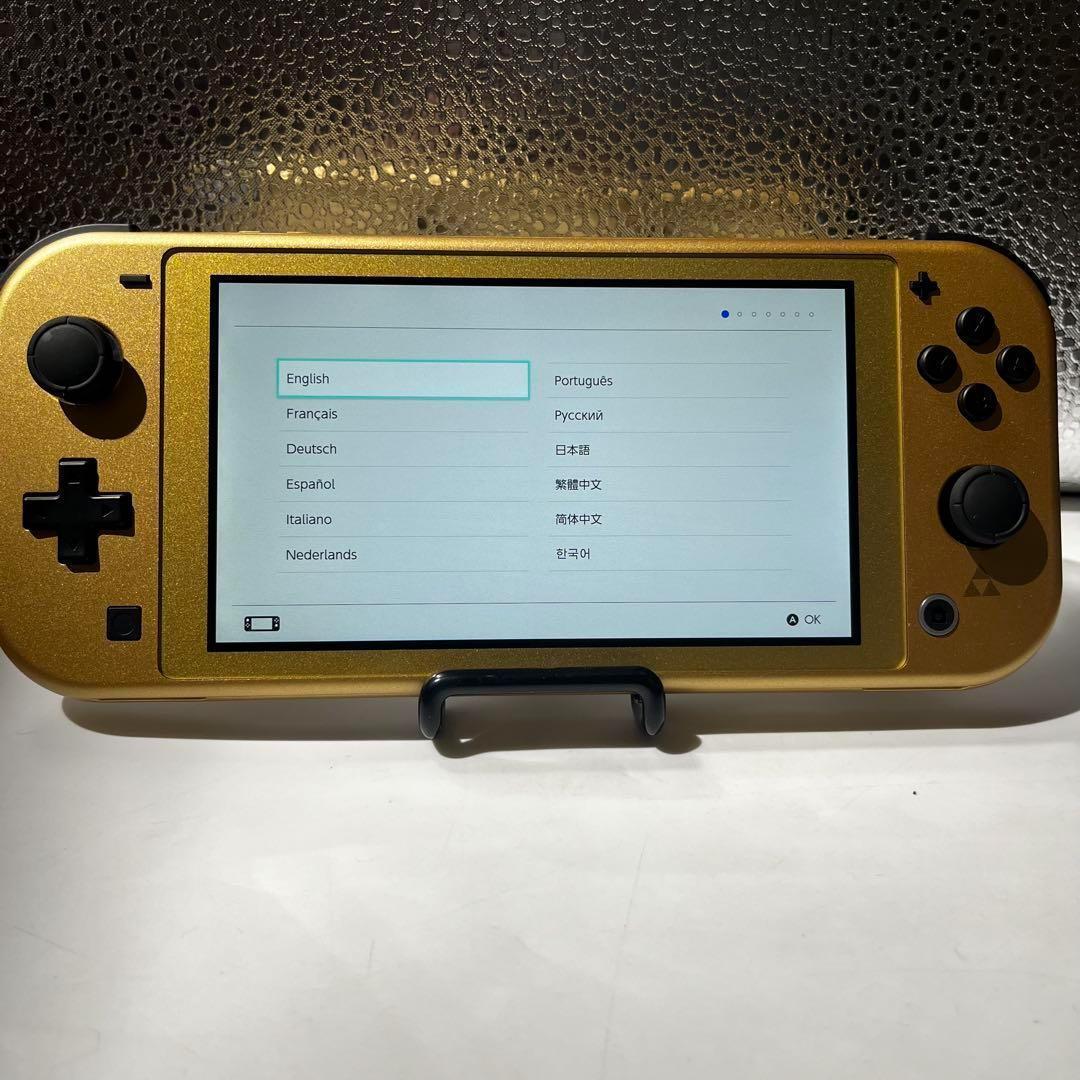 【美品・完品】Switch Lite ゴールド本体 ゼルダの伝説 ハイラルED