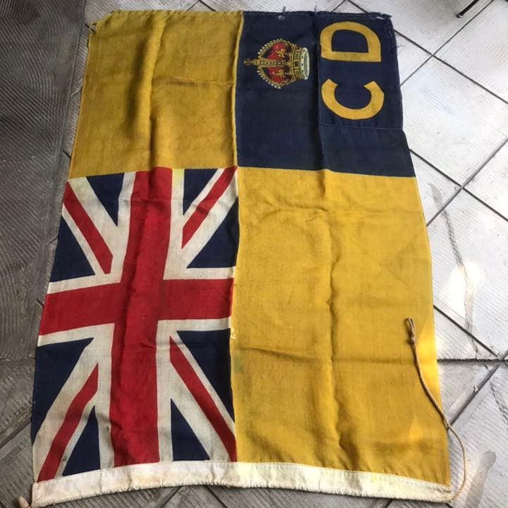 レア！20's～30’s 実物イギリスアンティーク軍関連旗フラッグ英国ミリタリー