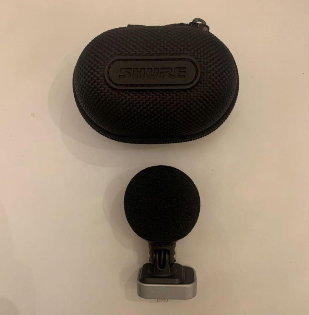 SHURE mv88 コンデンサーマイク ボール型ウィンドスクリーン付き