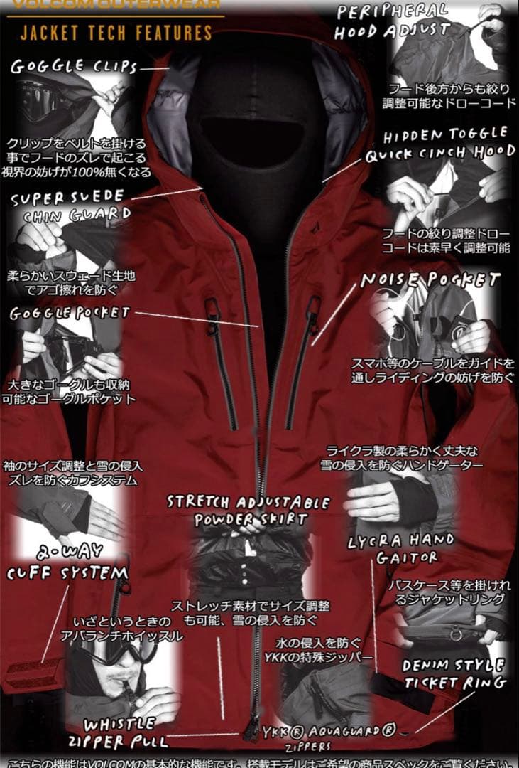 VOLCOM GUIDE ゴアテックス上下M GPT スノーボードウェア