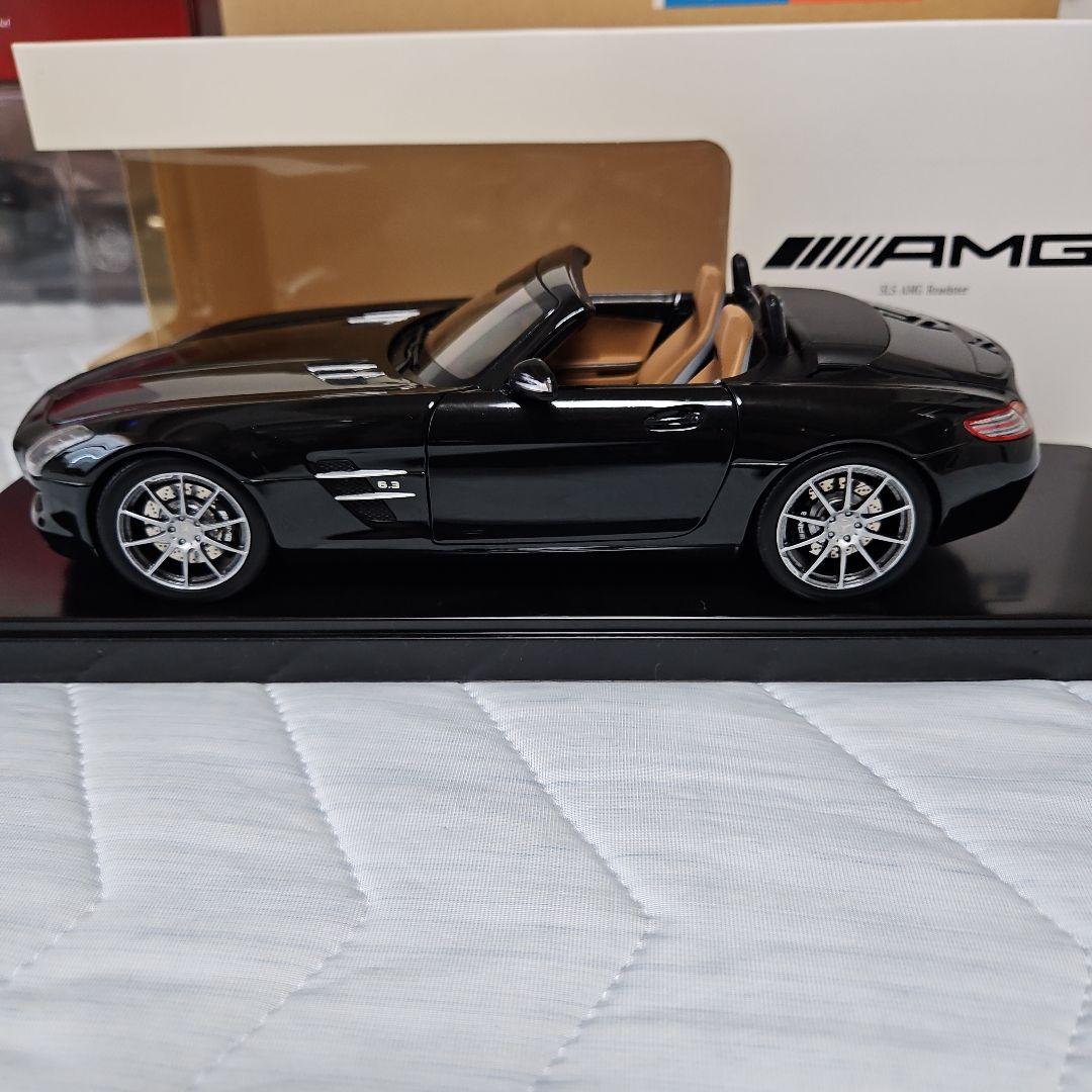 メルセデス·ベンツ SLS AMG ロードスター 黒曜石 黒 メタリック1:18