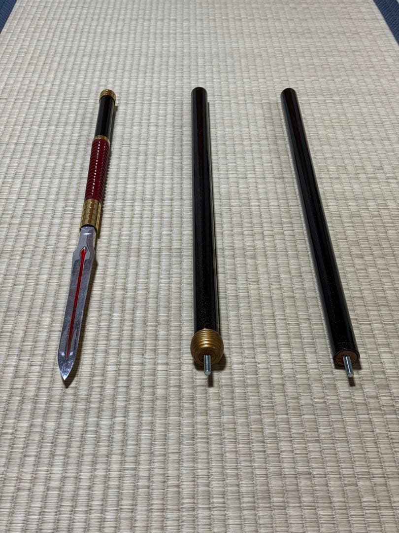 槍　やり　3本継　梨地　模造刀　模擬刀　美術刀　舞踊　大衆演劇　芝居
