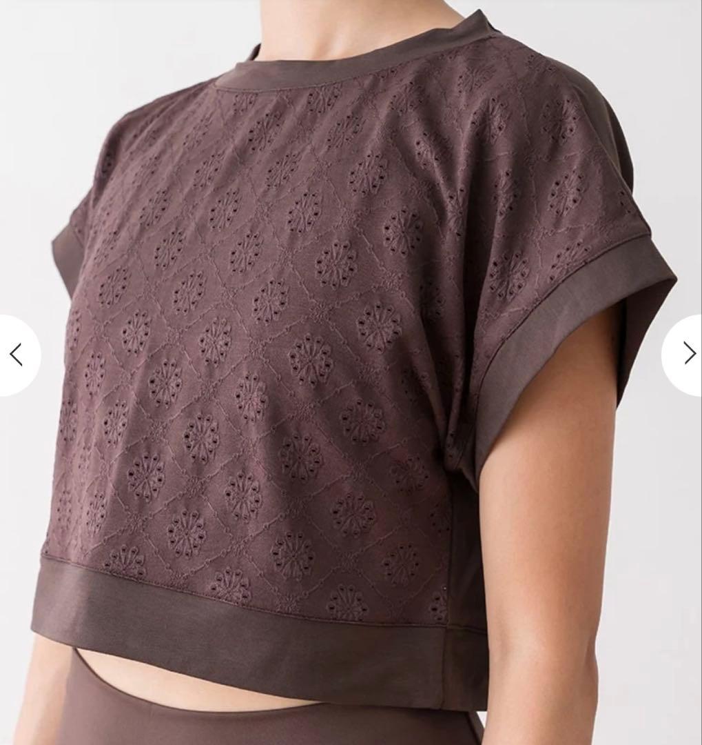 【SUKALA】ブラトップ付きフラワーレーストップス　サイズM ブラック　未使用