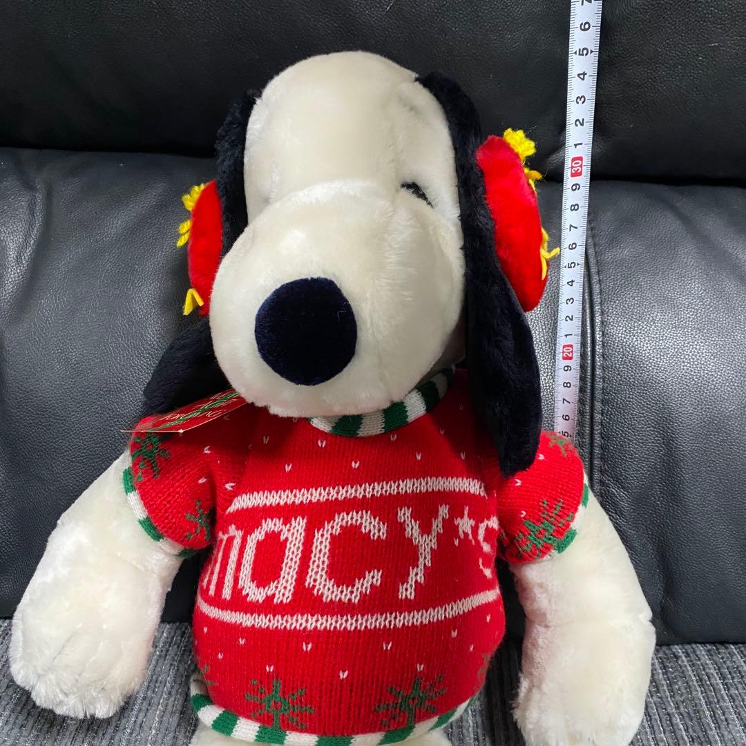 レア✨Macy's クリスマス　スヌーピー ぬいぐるみ　ヴィンテージ