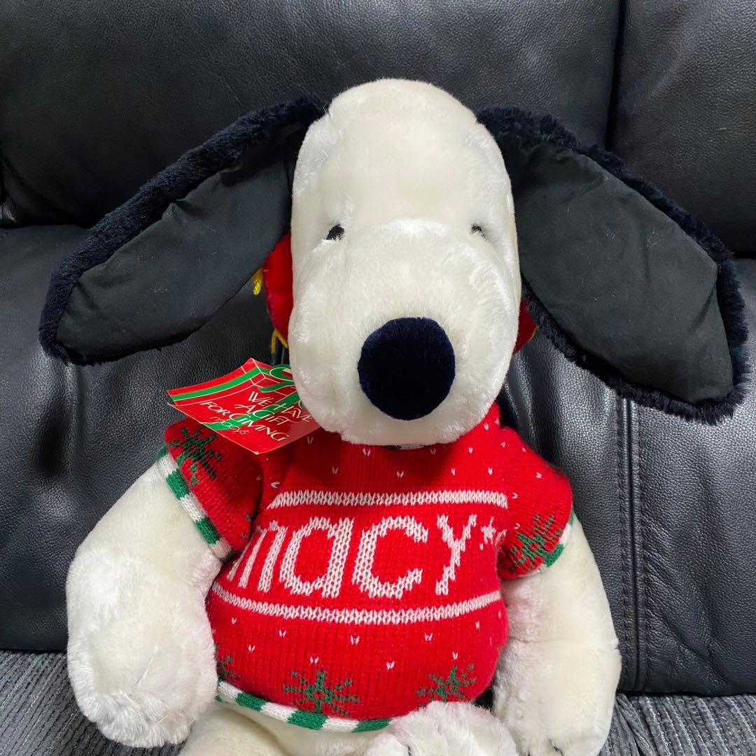 レア✨Macy's クリスマス　スヌーピー ぬいぐるみ　ヴィンテージ