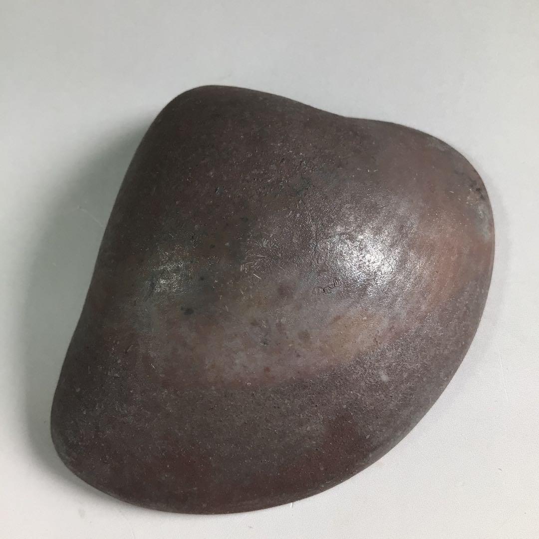 Ｐ８３５　香合　『備前焼』『木村陶峰造』『蛤香合』　共箱　茶道具