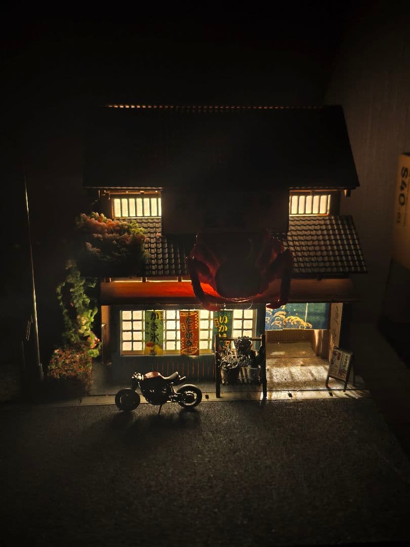 1/64 魚波酒場 ジオラマ 建物 セット 30×20cm ミニカー情景模型