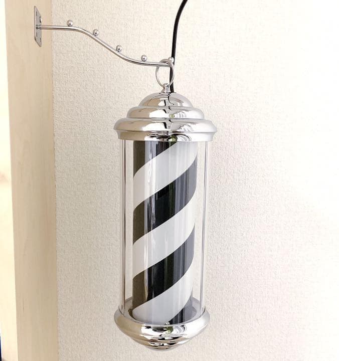 新品 別注 イタリアンカラー LED ミニサインポール 理容 バーバー 店舗