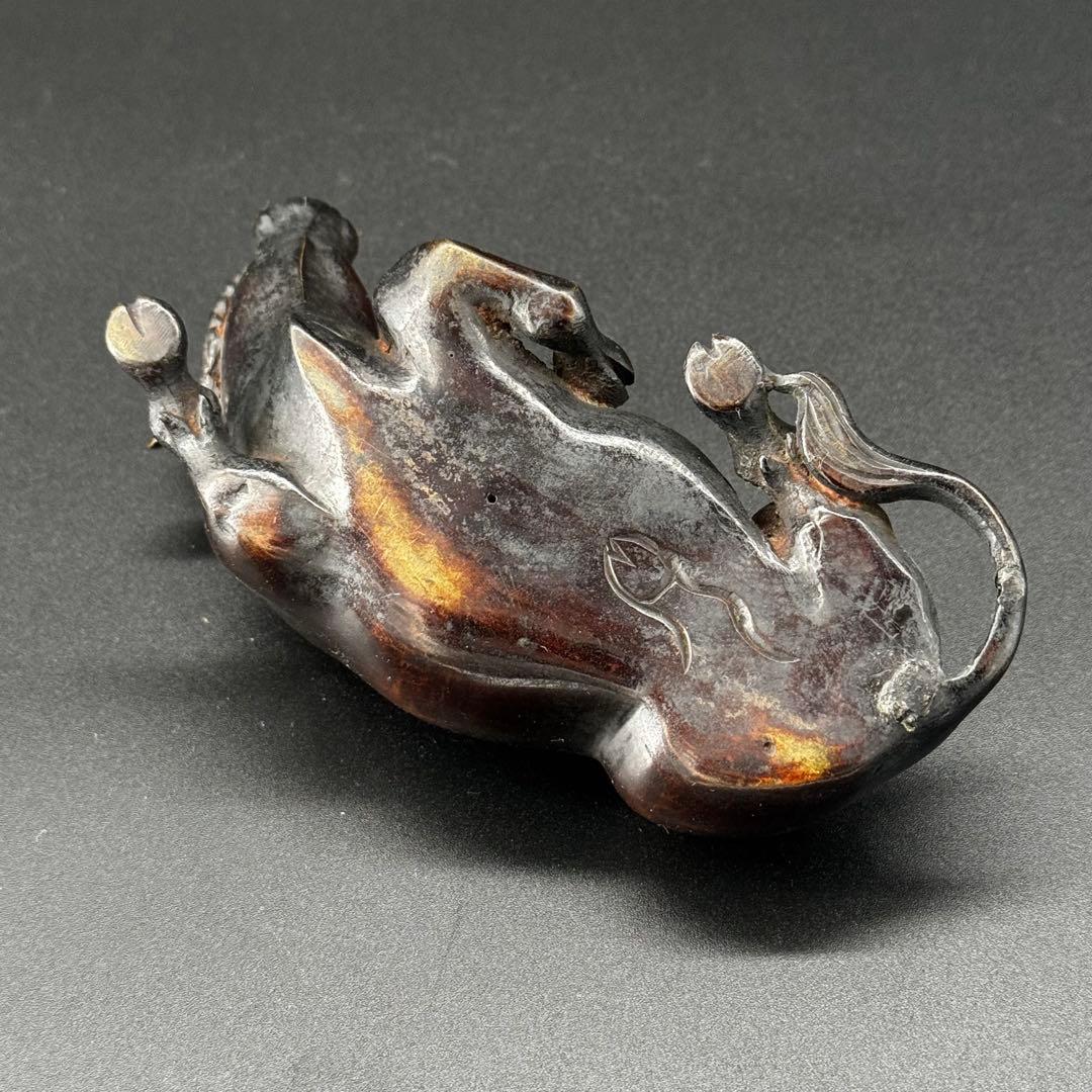 銅牛　置物　時代物　アンティーク