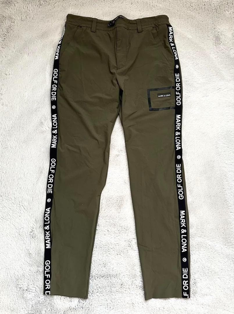 【美品】マークアンドロナ セットアップ サイドライン ロゴ スカル 50 XL