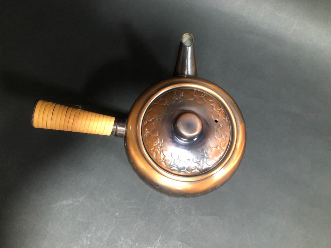 純銅茶器　 玉いぶし急須皿　星寛堂1点　夢お茶の間揃1点　2点セット