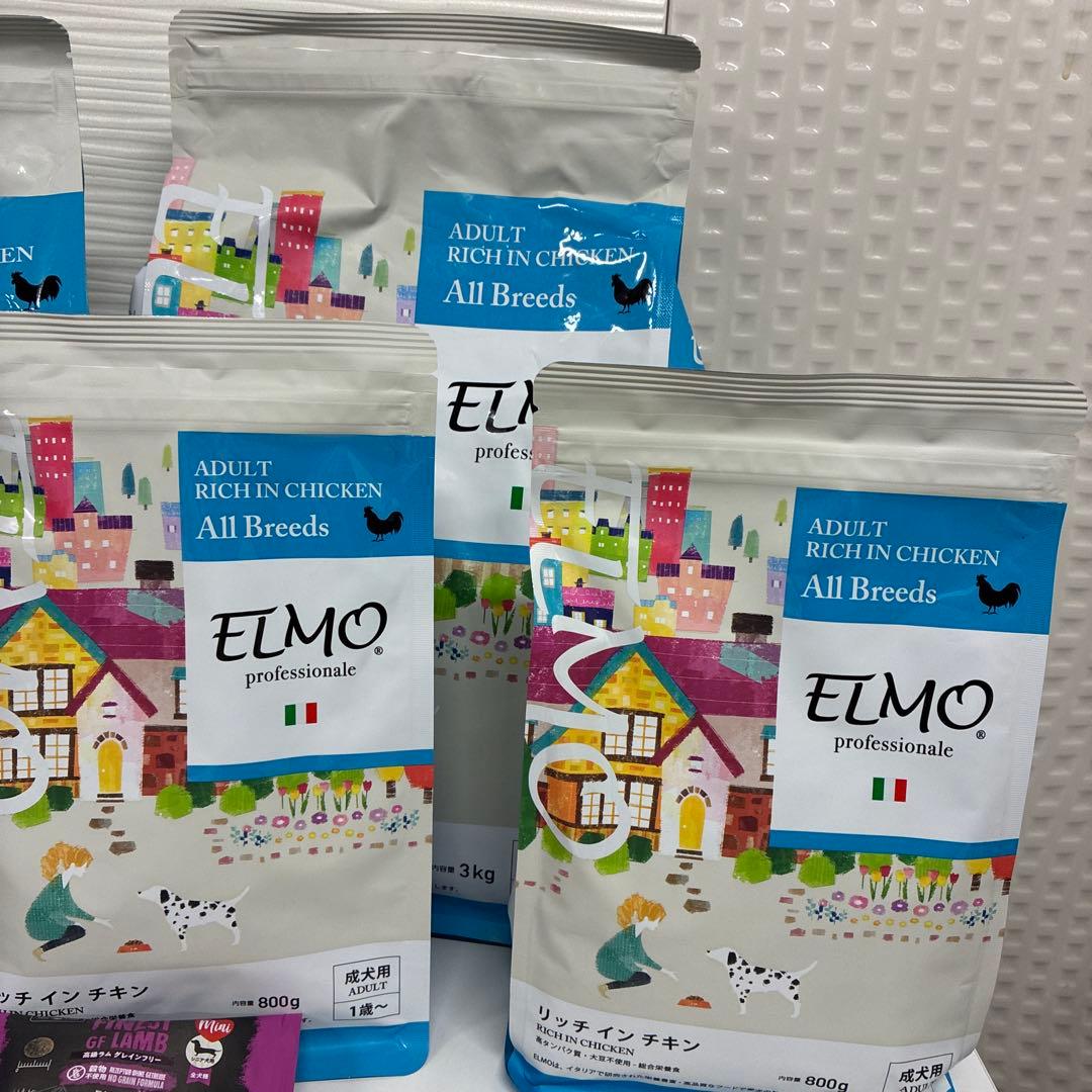 限定価格！ELMO ドッグフード 3kg×2 800ｇ×3 合計8.4キロ＋‪α