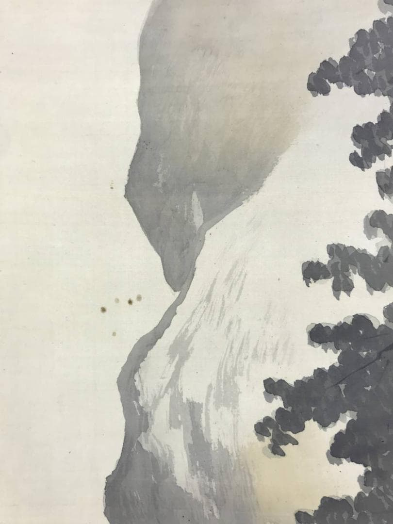 【真作】伊藤龍涯/太公望図/人物図/釣人図/掛軸/名家伝来/AD-274