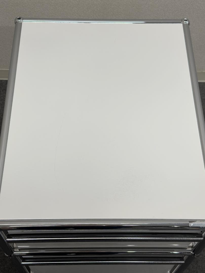 正規品■USMハラー■ロールボーイ　デスクワゴン　2段　鍵なし　ホワイト　白