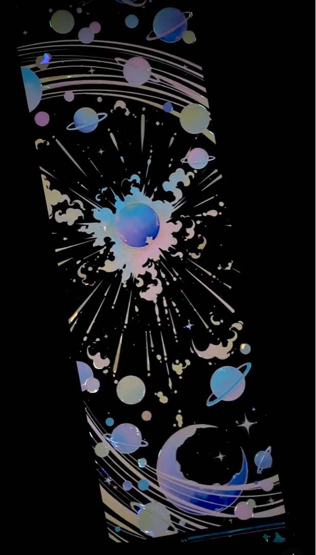 【8232】海外　マステ　5m巻売り　貝殻光マスキングテープ　星月