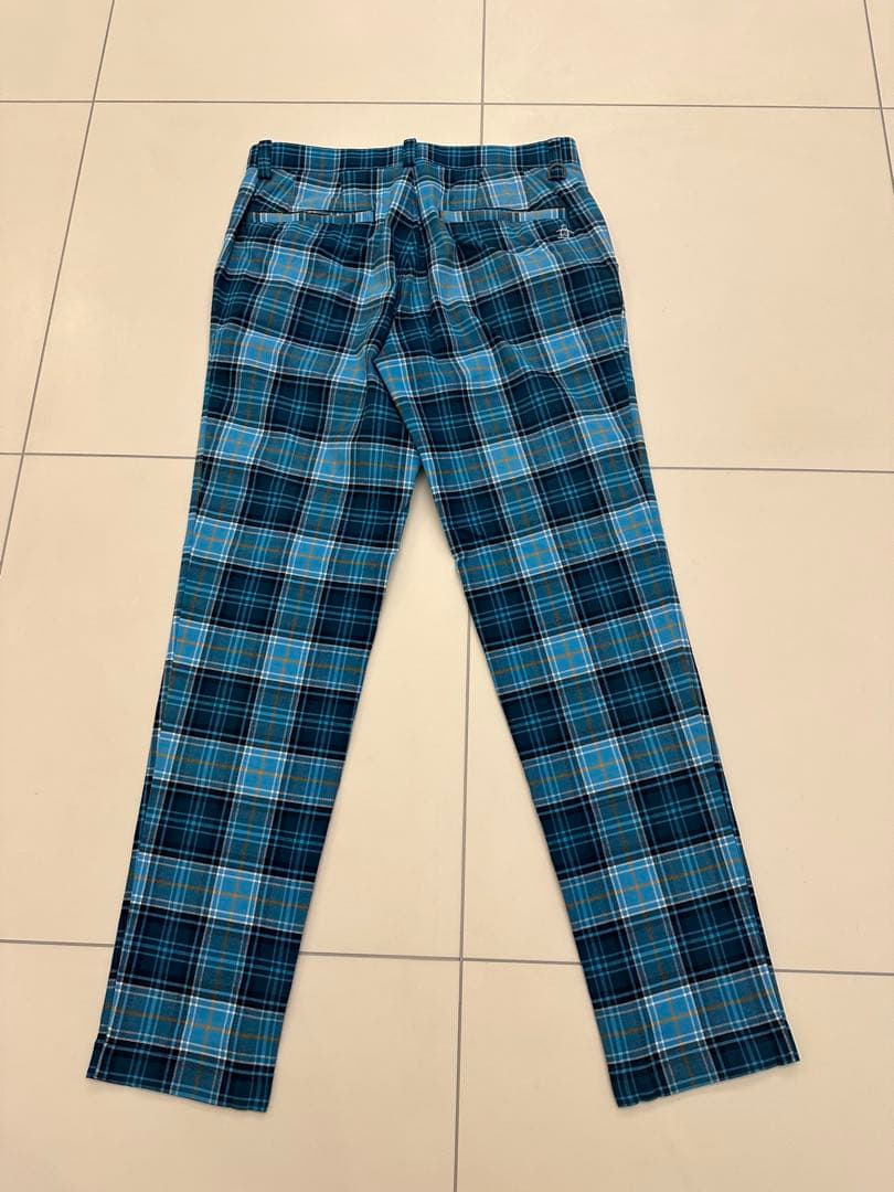 マンシングウェア　Munsingwear　青系　 タータンチェック パンツ