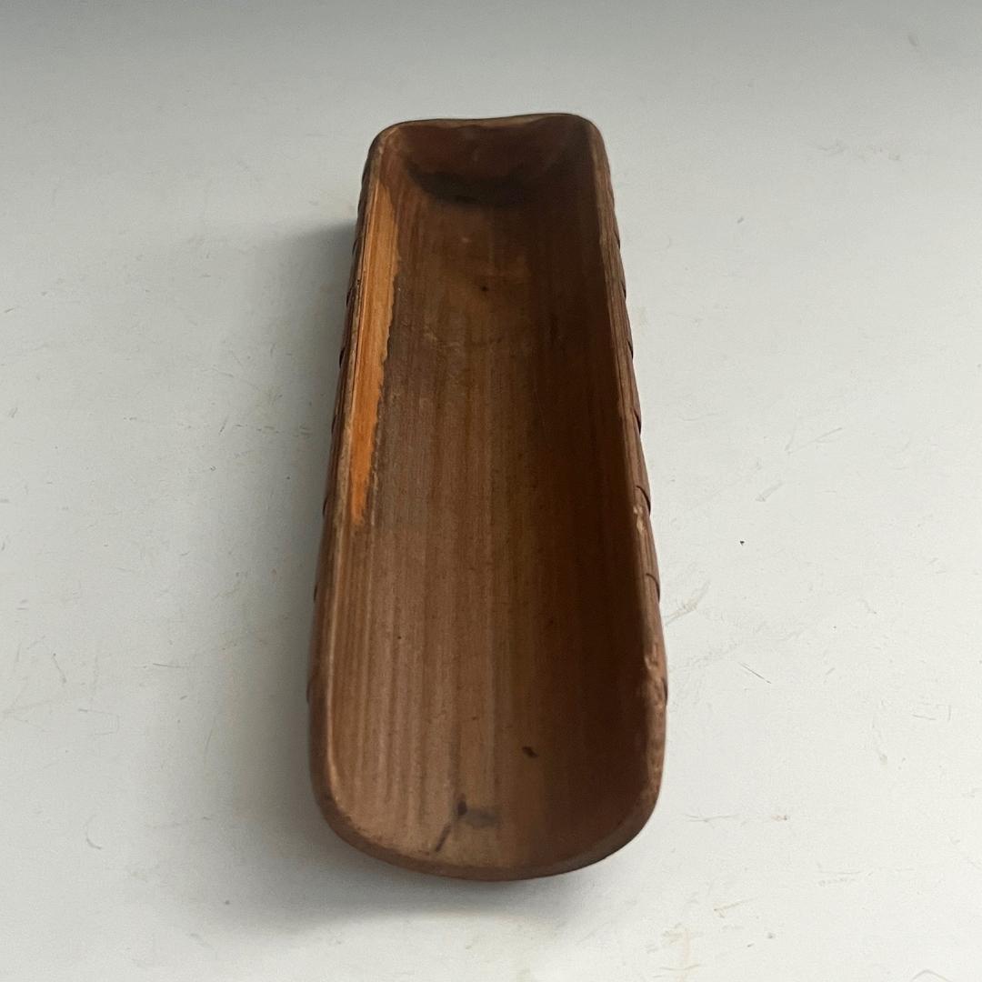 初荷 竹茶合 彫刻 煎茶道具 SN40