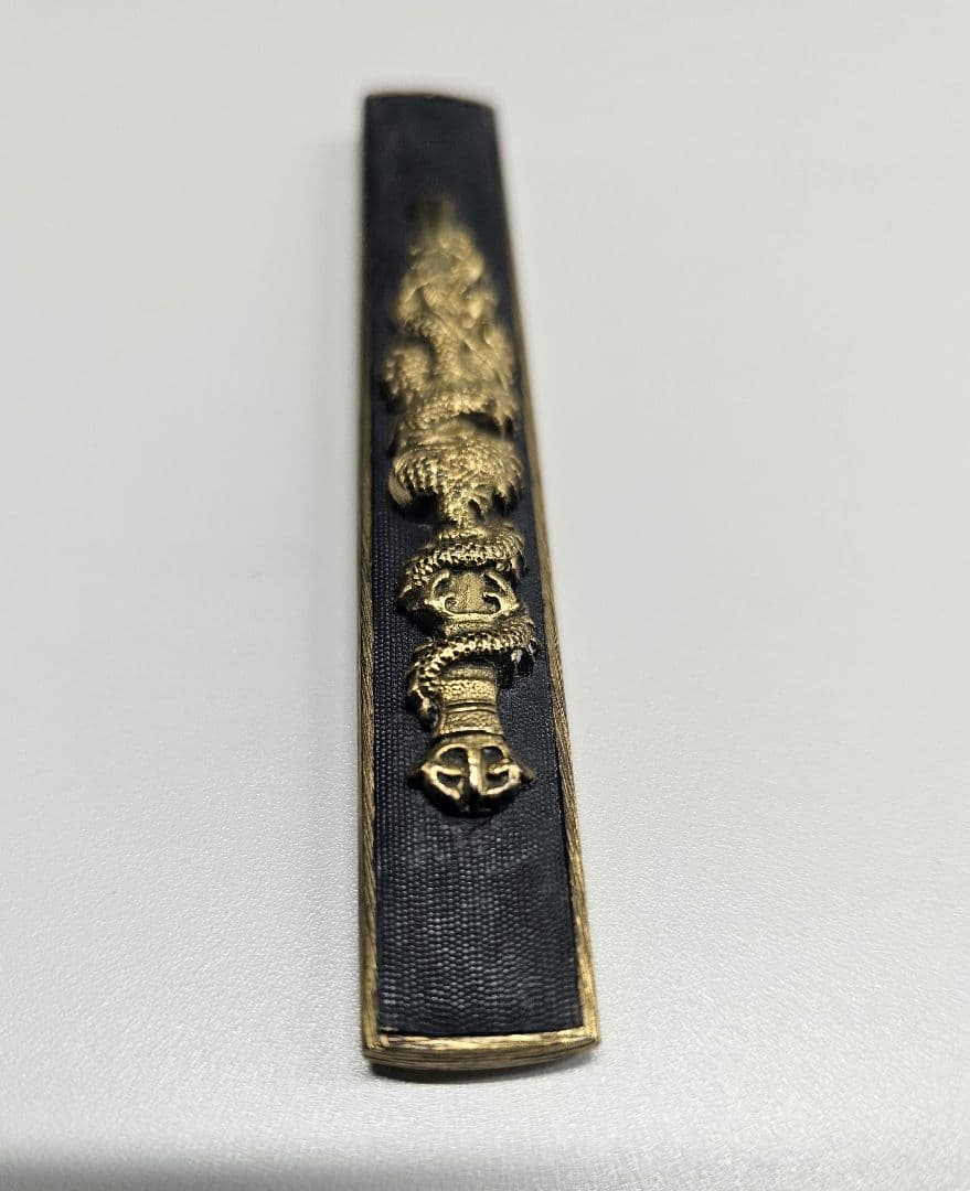 【美品】小柄　倶利伽羅　龍図独鈷